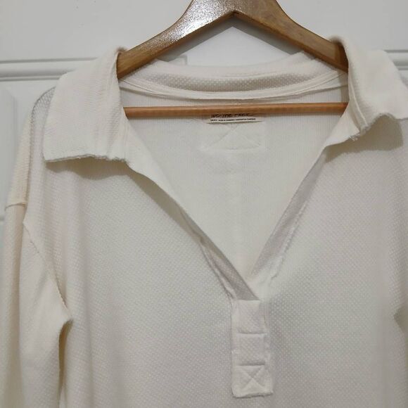 Free People Anakin Thermal Top Ecru White Size Small - Picture 5 of 10